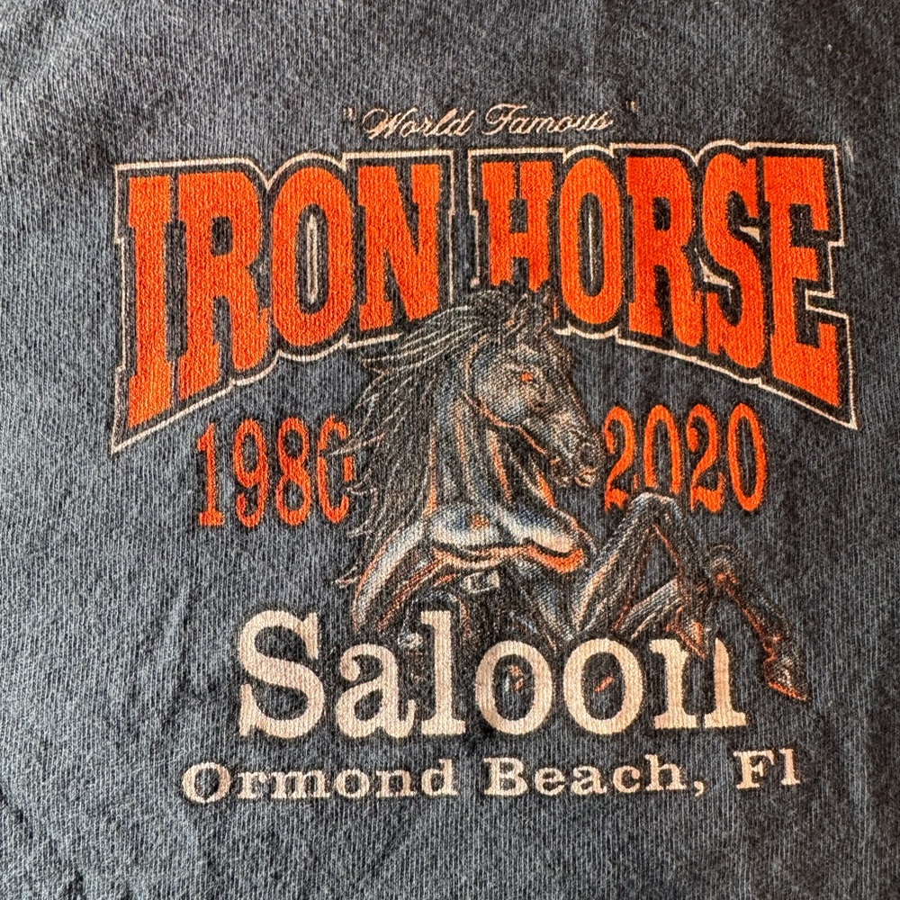 Iron horse 40th anniv long sleeve tee-size L(22x28x26)